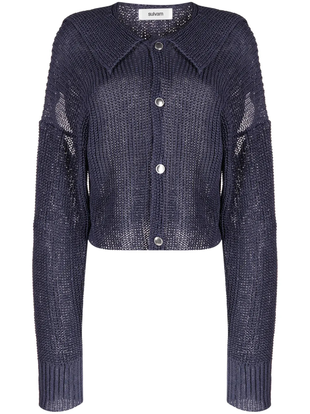 Slit-Detail Cotton Cardigan