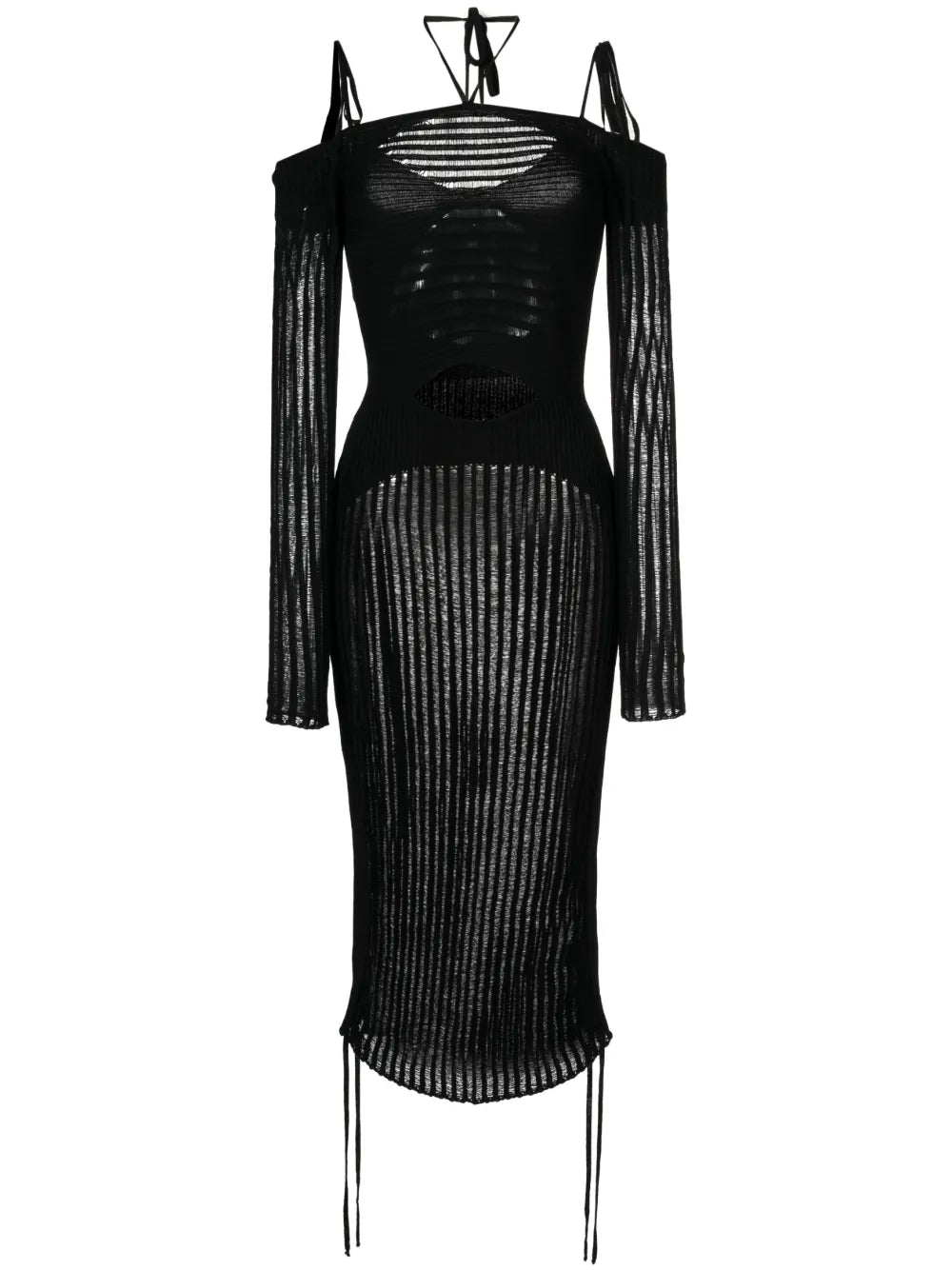 Semi-Sheer Midi Dress