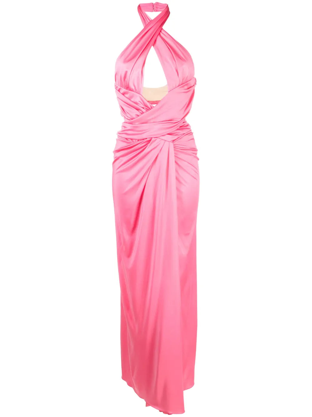 Draped Halterneck Maxi Dress