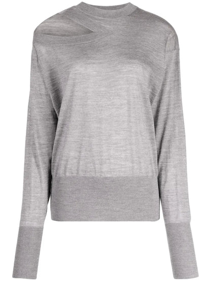 Fine-Knit Cut-Out Jumper