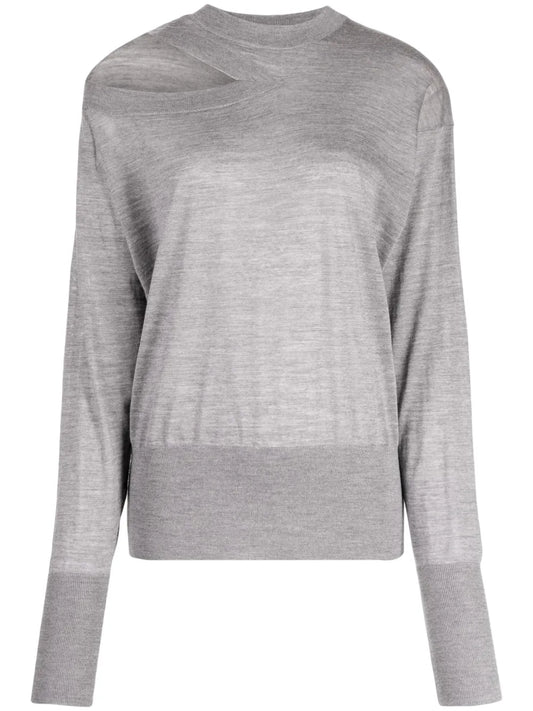 Fine-Knit Cut-Out Jumper