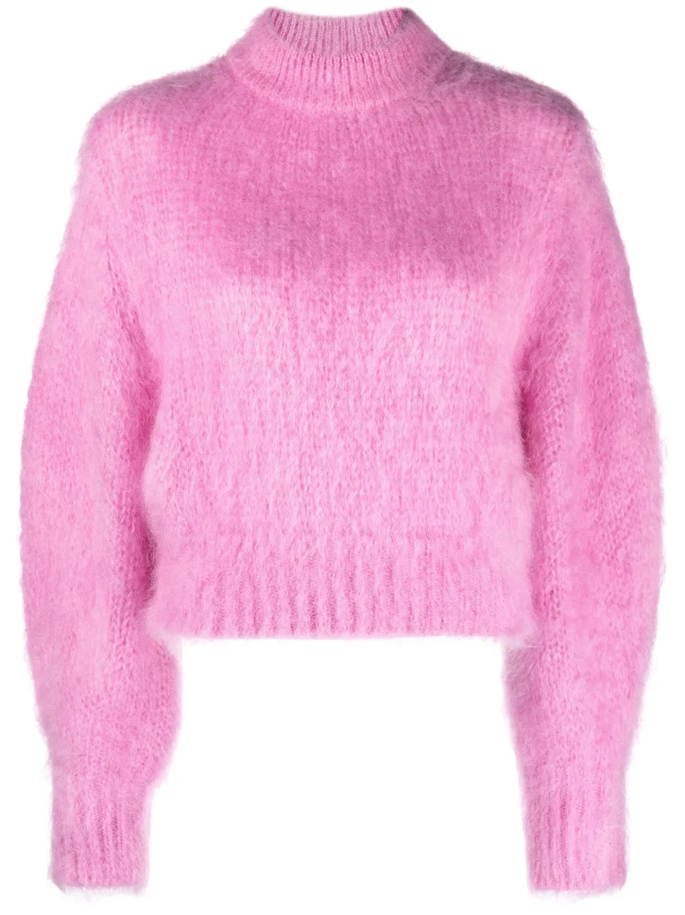 Balloon-Sleeve Mohair-Blend Jumper