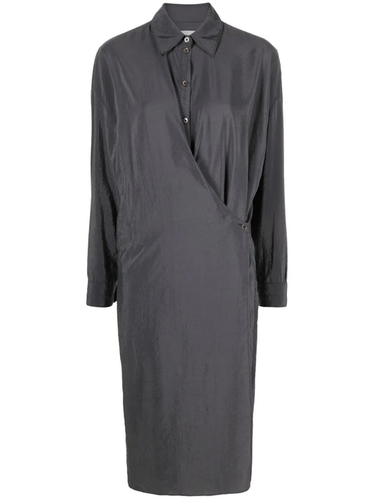 Silk-Blend Midi Dress