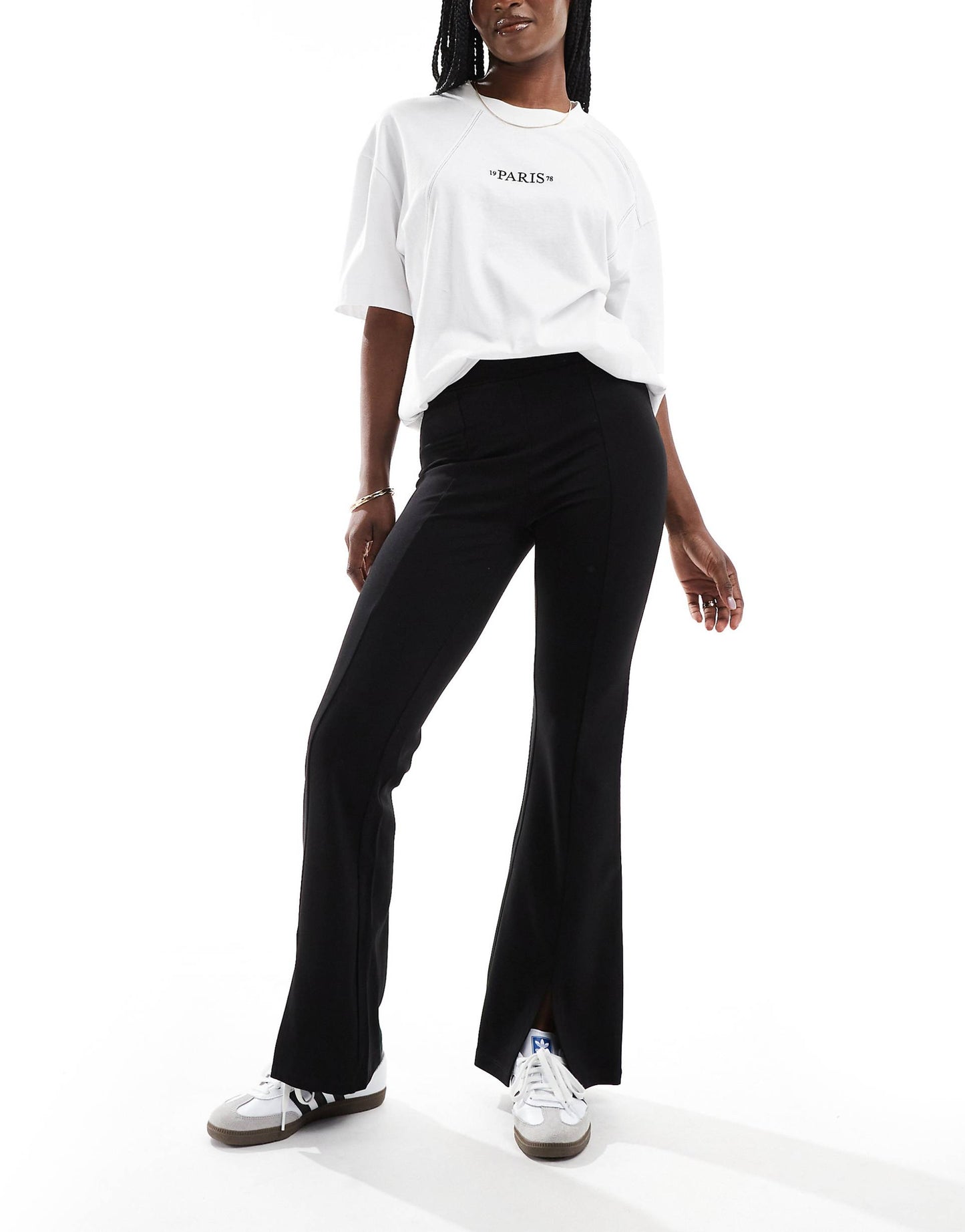 Split Hem Flare Trousers