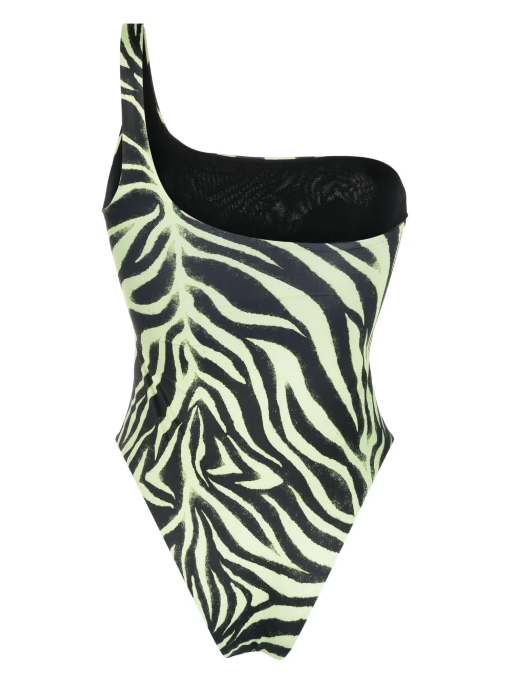 Zebra-Print One-Shoulder Swimsuit