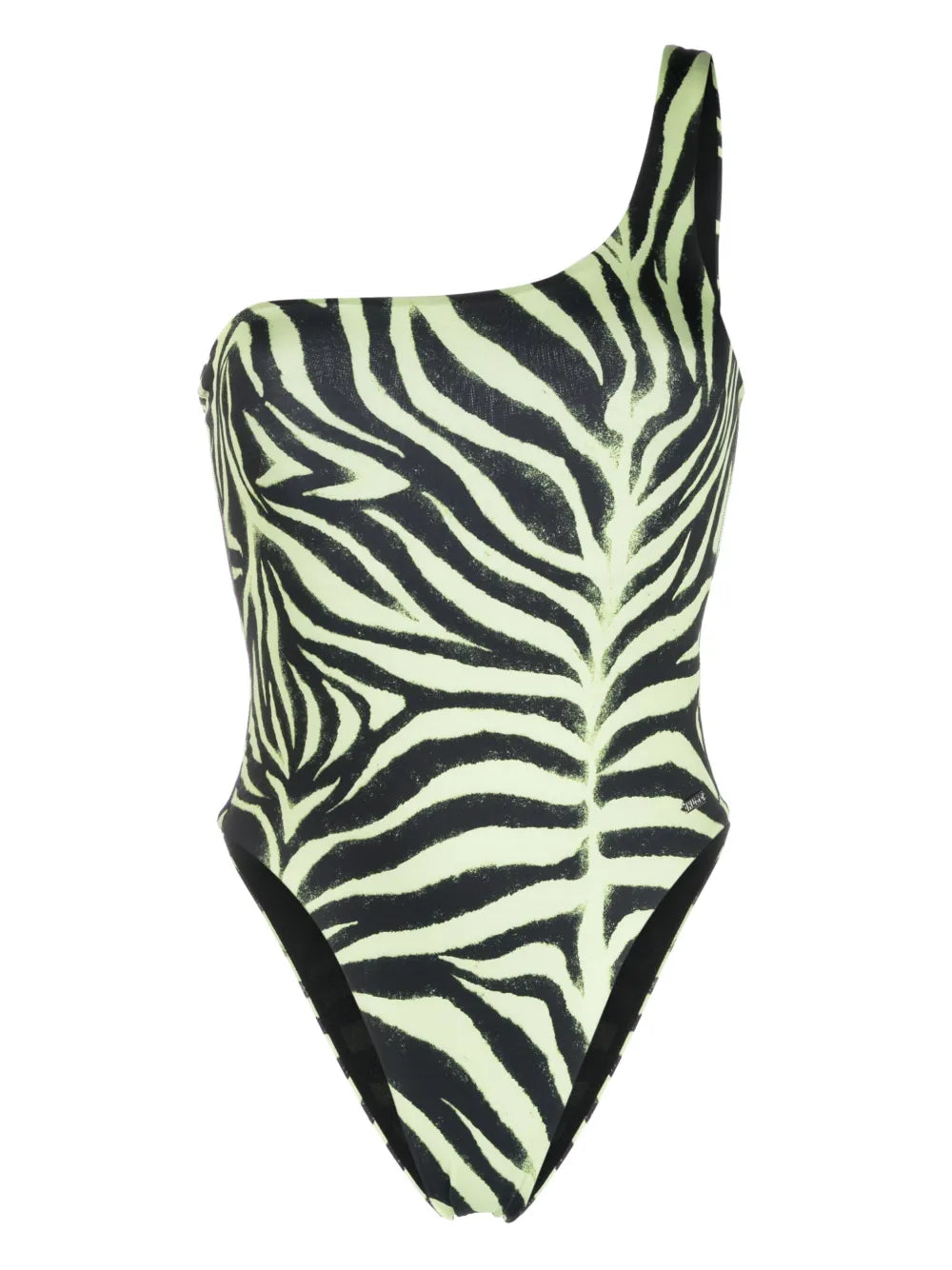 Zebra-Print One-Shoulder Swimsuit