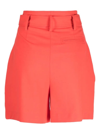 Belted High-Waisted Shorts