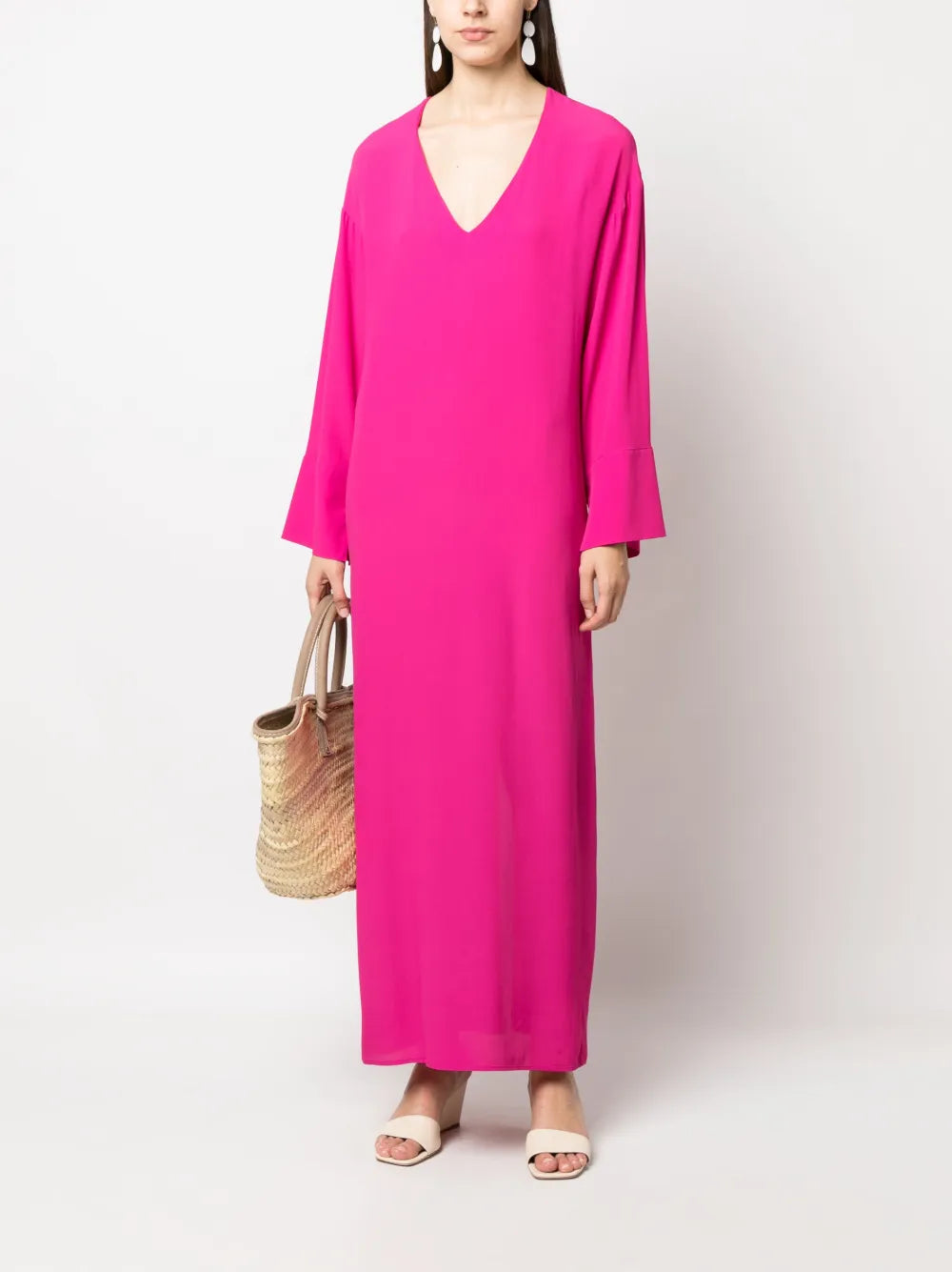 Long V-Neck Dress