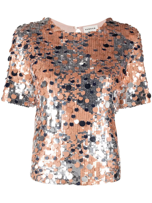 Gau Sequin-Embellished Blouse