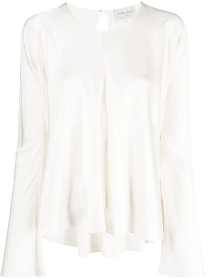 Draped Stretch Silk Blouse