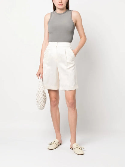 High-Waisted Tailored Shorts