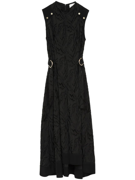 Jacquard Sleeveless Midi Dress
