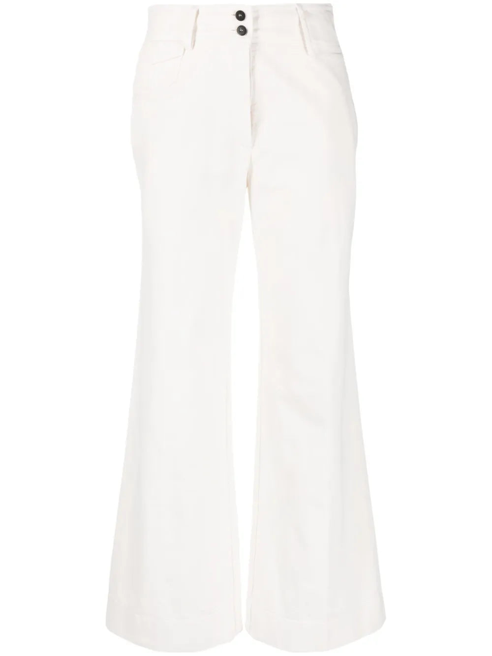 High-Waist Flared Trousers