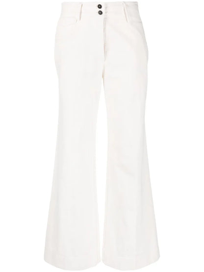 High-Waist Flared Trousers