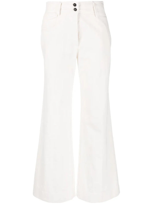 High-Waist Flared Trousers