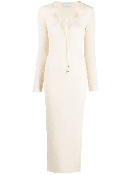 Cut-Out Bouclé Dress