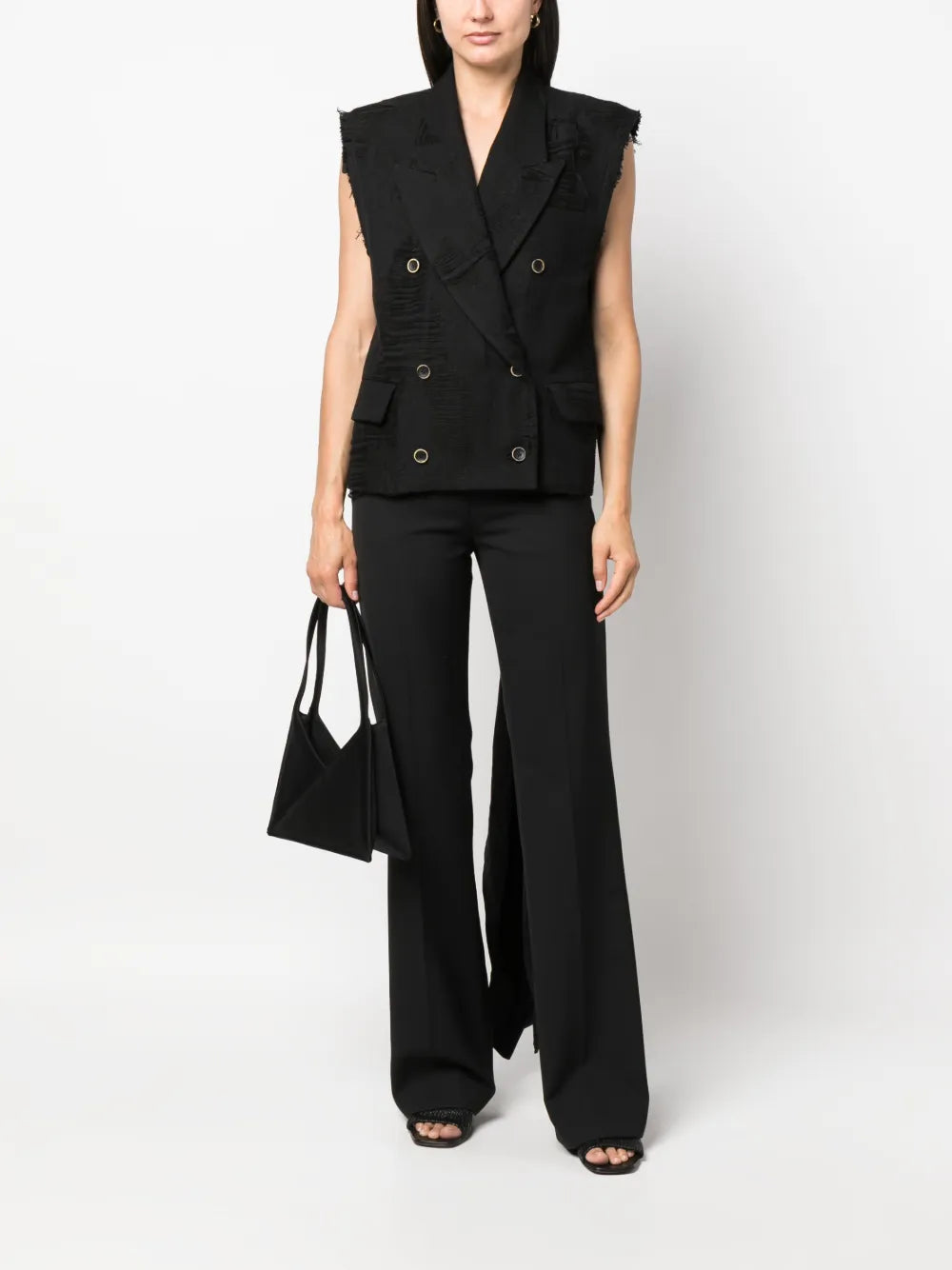 Deconstructed Backless Double-Breasted Waistcoat