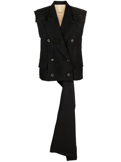 Deconstructed Backless Double-Breasted Waistcoat