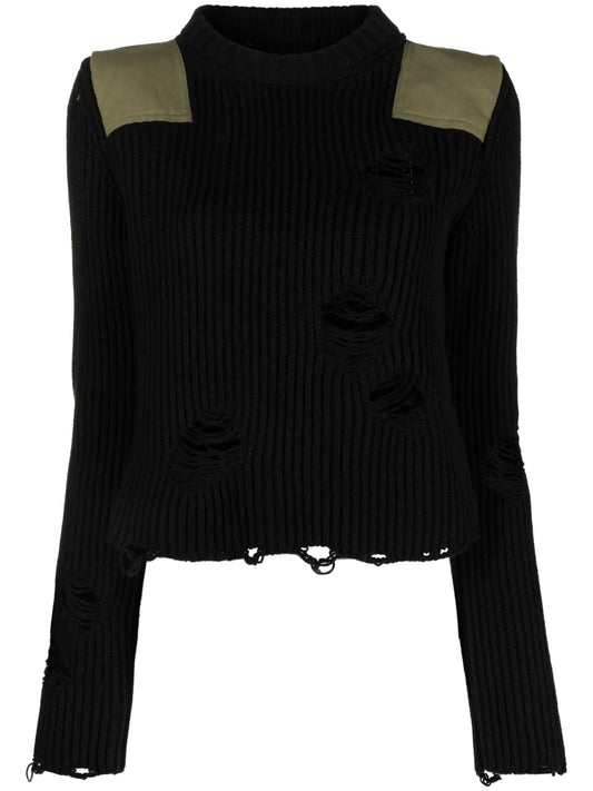 Distressed Ribbed Jumper