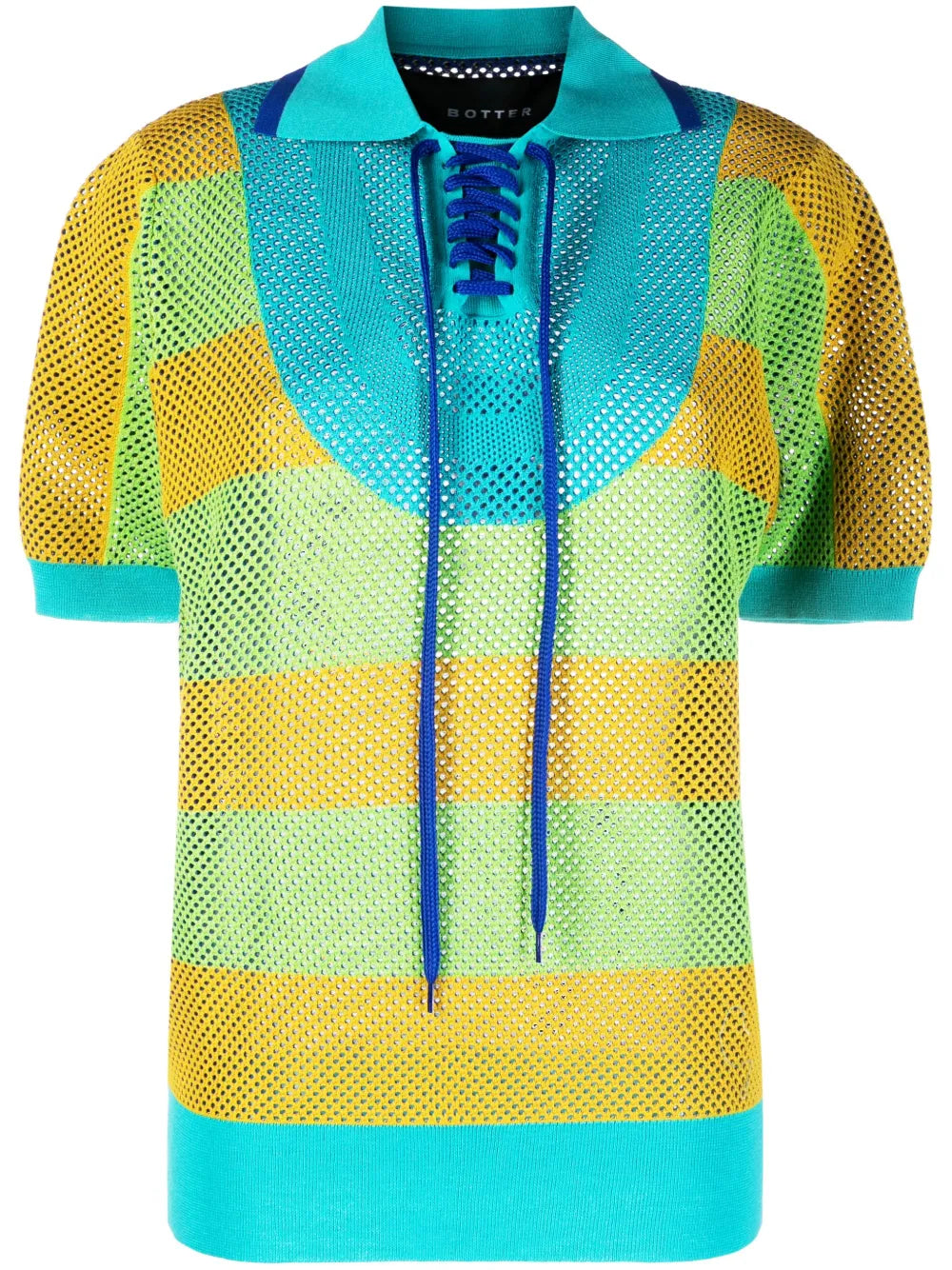 Striped Knitted Polo Shirt