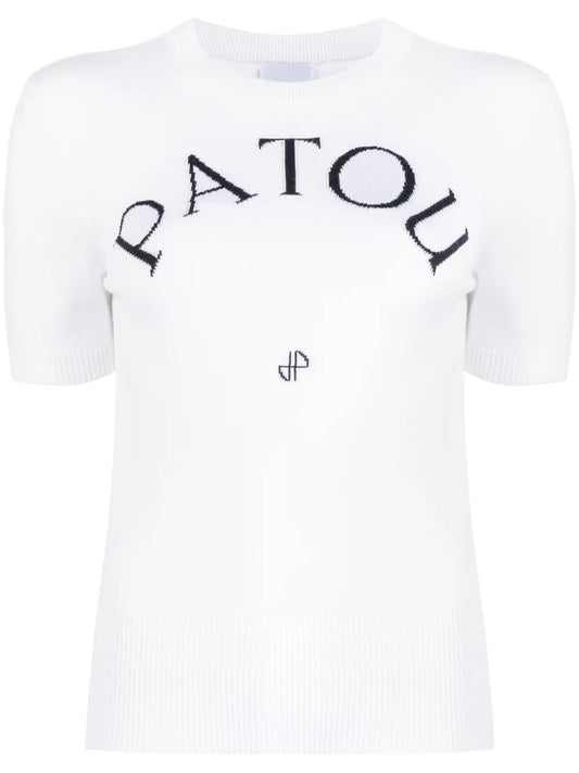Logo-Jacquard Knitted Top