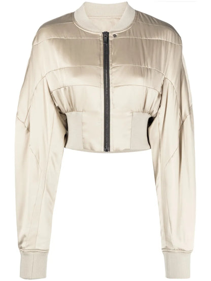 Girders Cropped Bomber Jacket