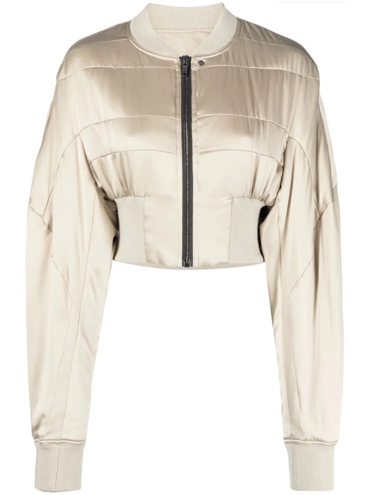 Girders Cropped Bomber Jacket