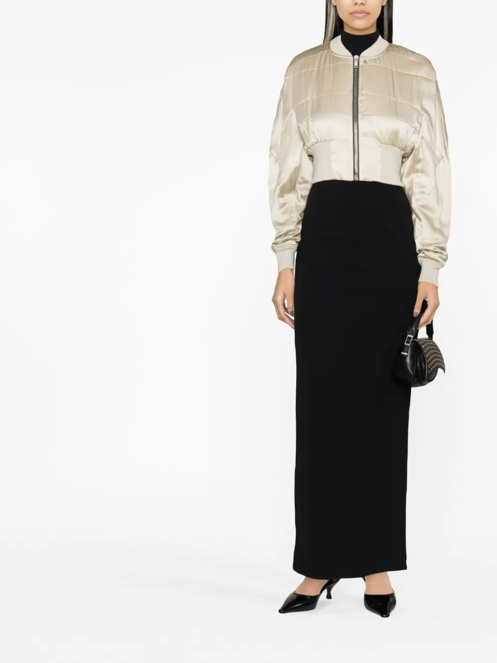 Girders Cropped Bomber Jacket