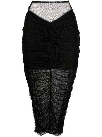 Ruched Midi Skirt