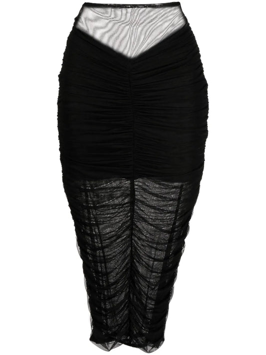 Ruched Midi Skirt