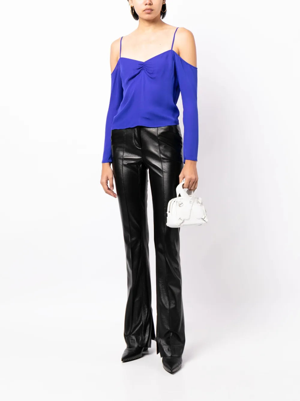 Cold-Shoulder Georgette Top