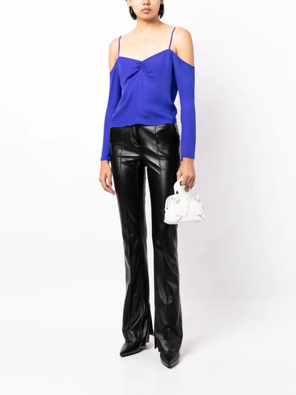Cold-Shoulder Georgette Top