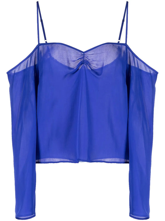 Cold-Shoulder Georgette Top