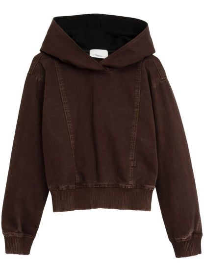 Panelled Denim Hoodie