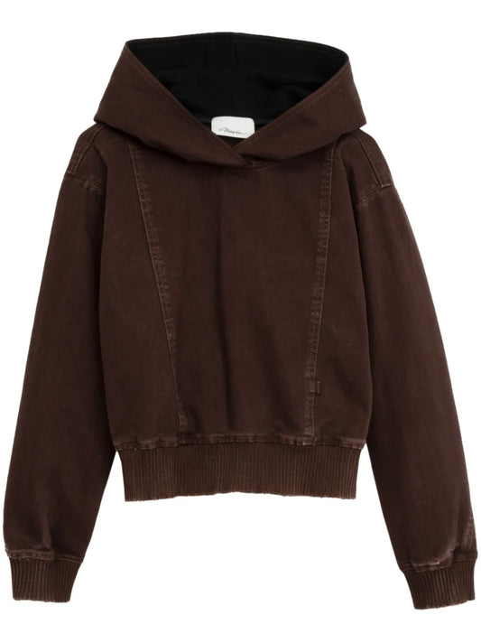 Panelled Denim Hoodie