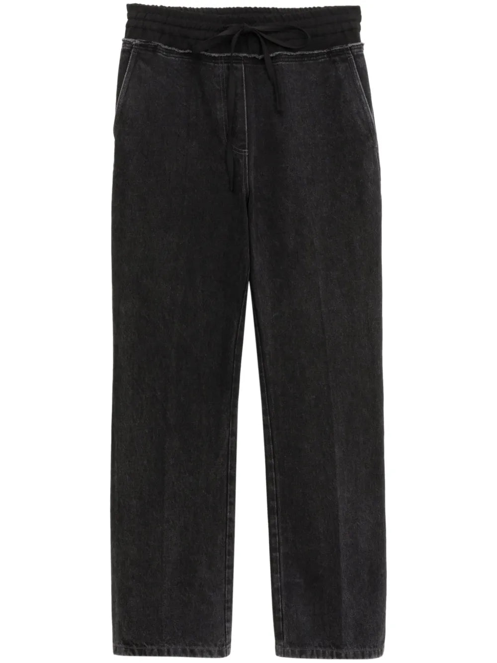 Drawstring Straight-Leg Trousers