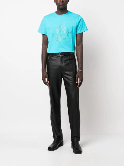Rhinestone-Embellished Organic Cotton T-Shirt