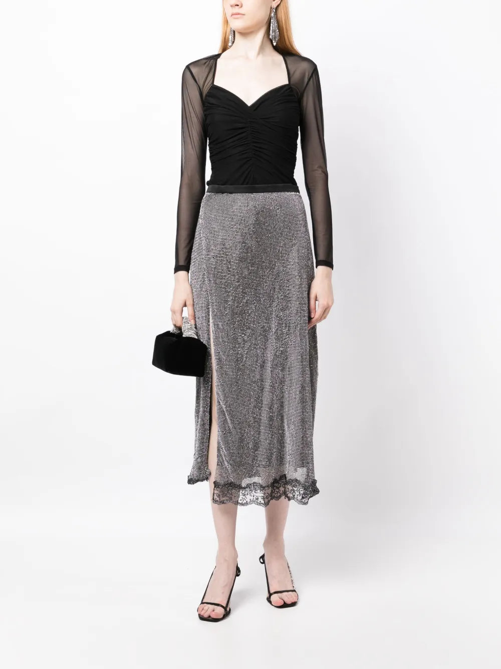 Ruched Long-Sleeved Bodysuit