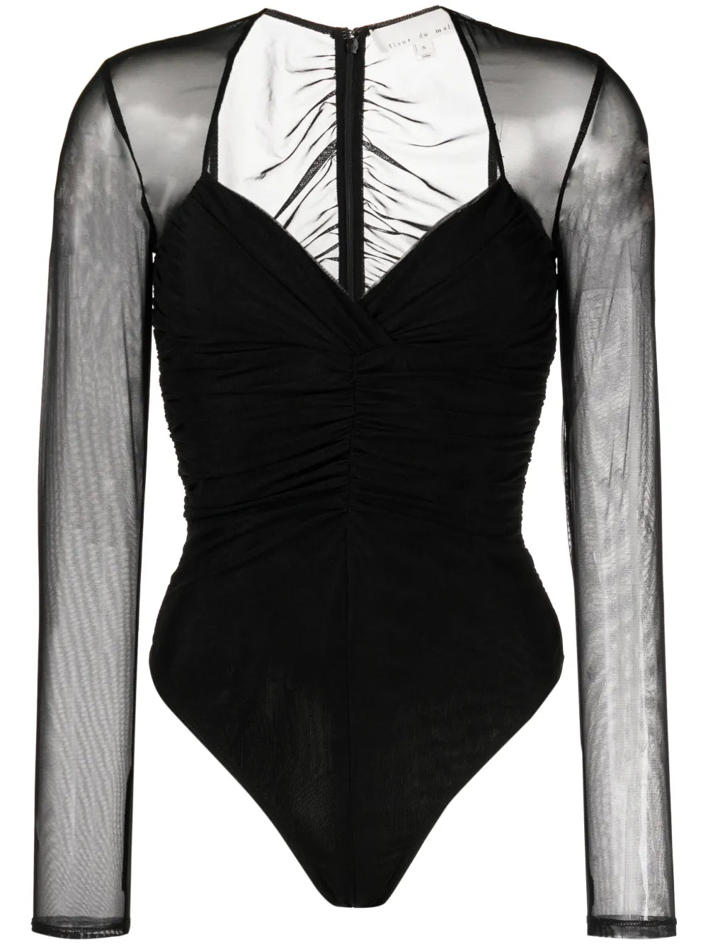 Ruched Long-Sleeved Bodysuit