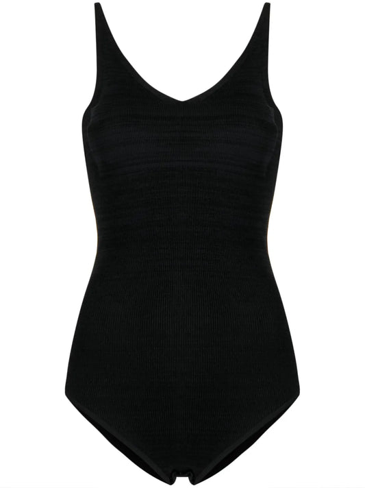 V-Neck Ribbed Bodysuit