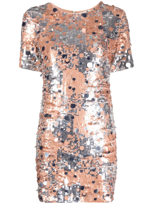 Abito Paillette Short-Sleeve Minidress