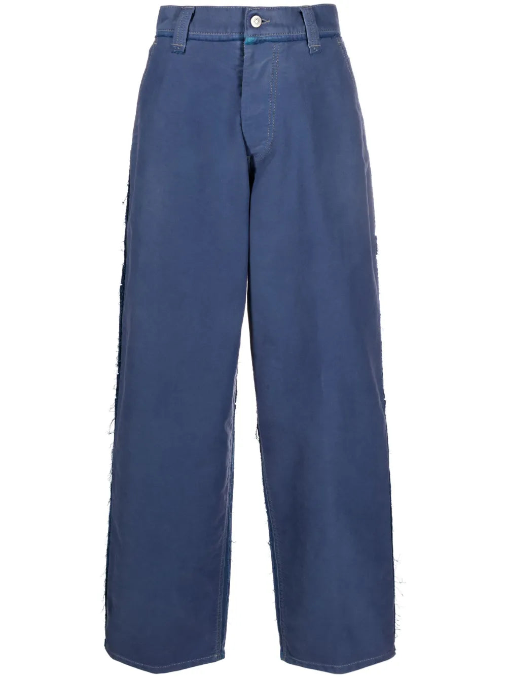 Distressed Wide-Leg Jeans