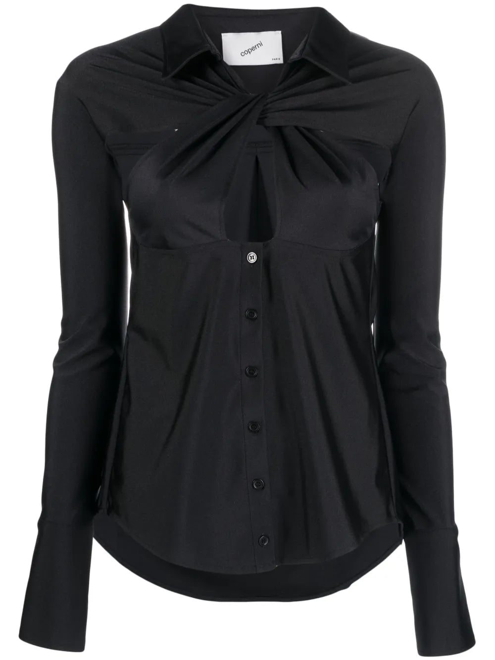 Cut-Out Draped Shirt