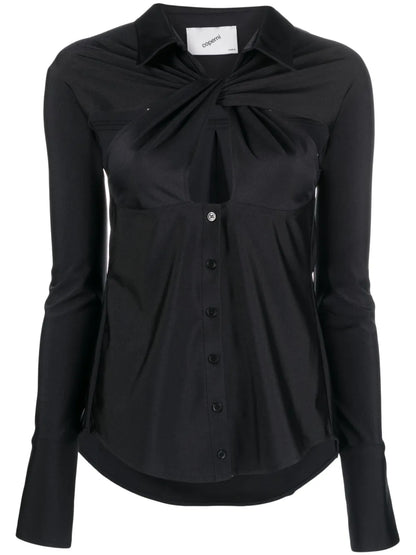 Cut-Out Draped Shirt