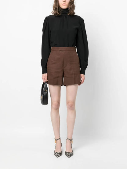 Web-Stripe Tailored Shorts