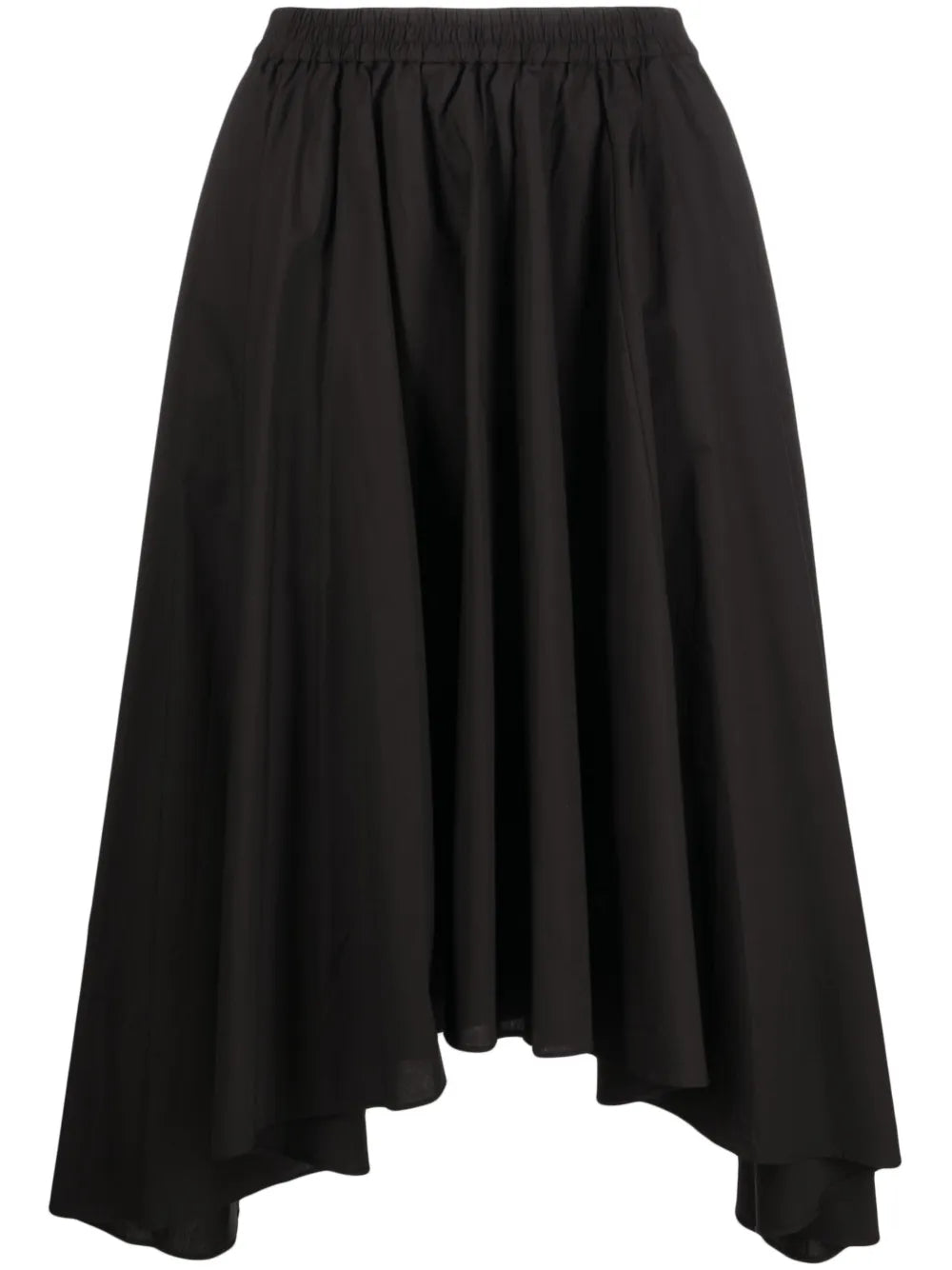 High-Waisted Asymmetric-Hem Skirt