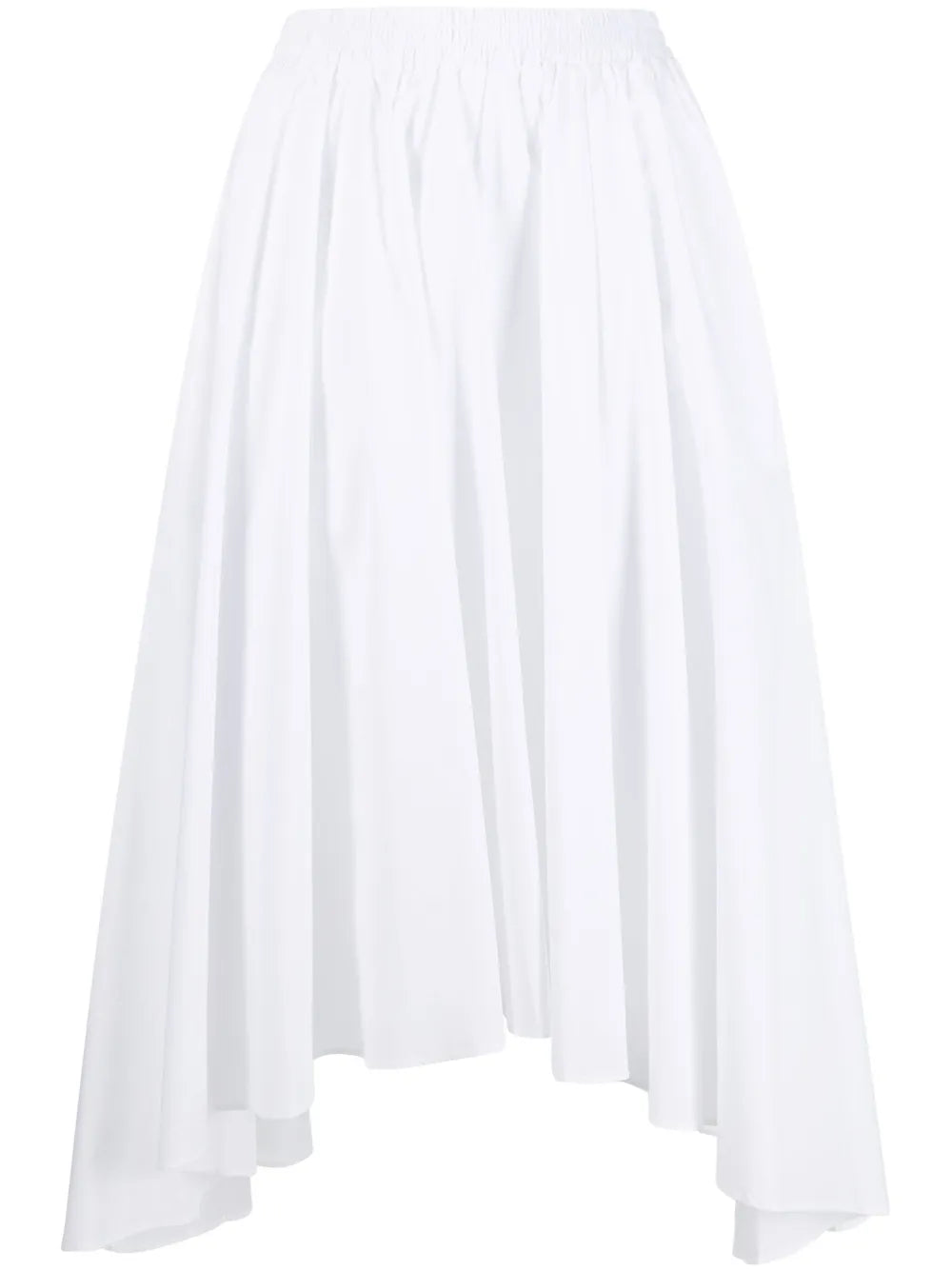 High-Waisted Asymmetric-Hem Skirt