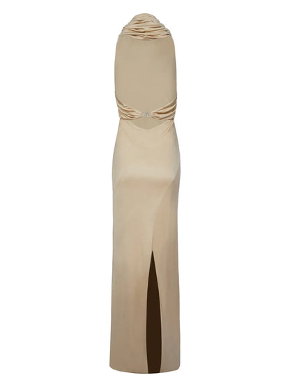 Hooded Jersey Maxi Dress