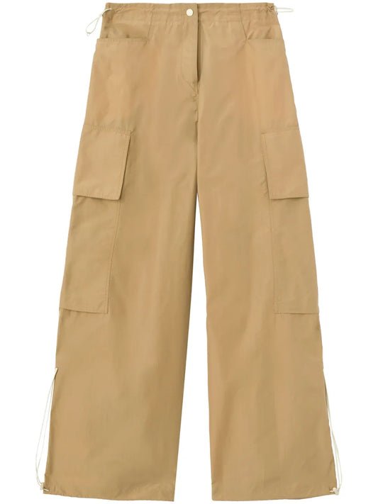 Low-Rise Wide-Leg Parachute Trousers