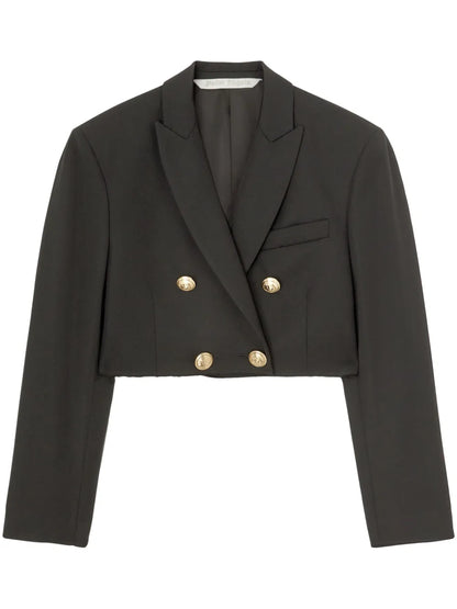 Cropped Double-Breasted Blazer